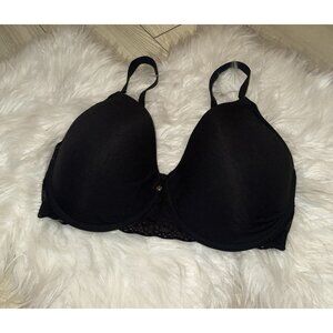 Natori 721154 Bliss Perfection Contour Bra Lined Underwire Womens 34DDD Black